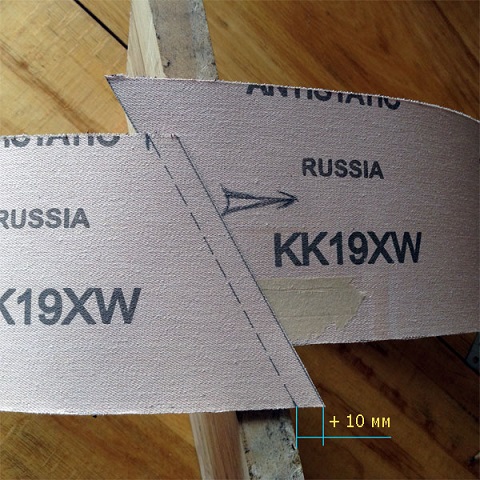 Клейка наждачной бумаги