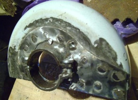 Приваривание хомута