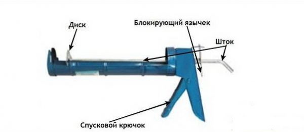 Конструкция монтажного пистолета