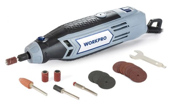Мини дрель WORKPRO Rotary Tool с насадками
