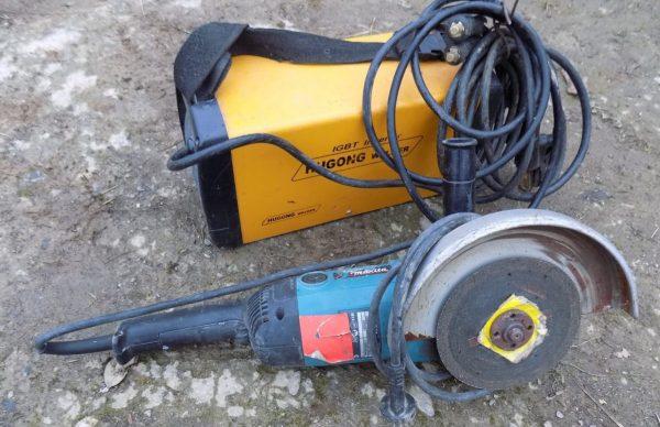 Сварочный аппарат и болгарка