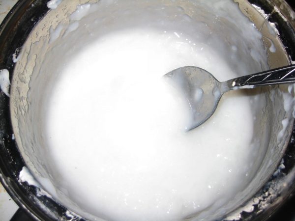 Приготовление состава на основе муки