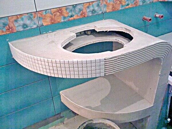 Укладка мозаики на гипсокартон
