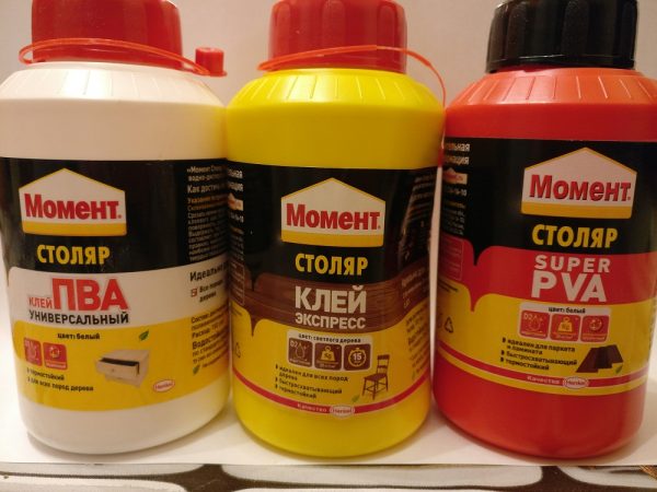 Виды клеев Момент Столяр