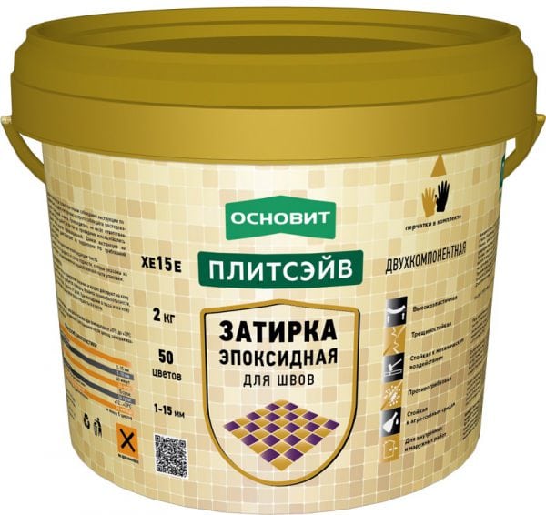 Двухкомпонентная эластичная затирка для швов